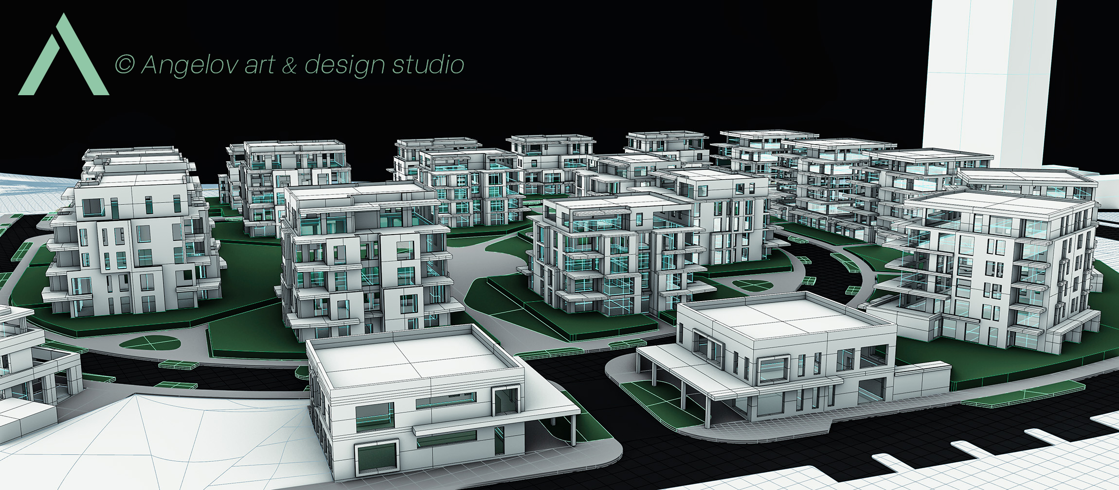 Loxia architectural 3D model, a creative and detailed visual design project by Adam Angelov